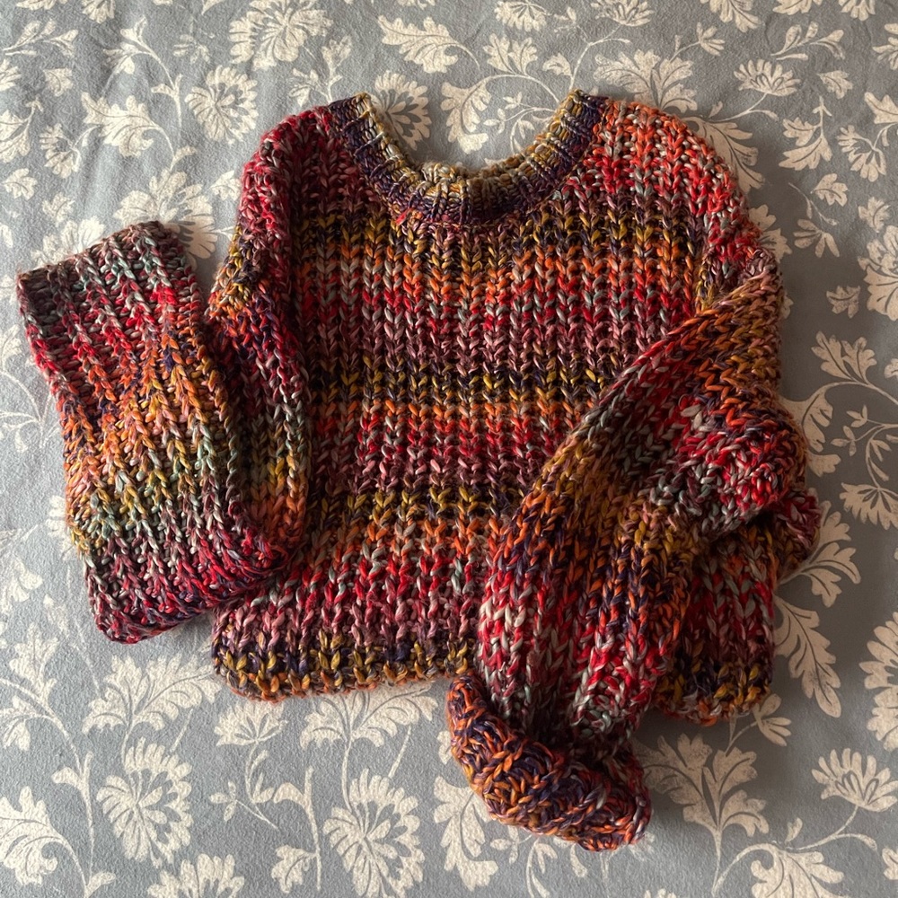 rainbow knit sweater